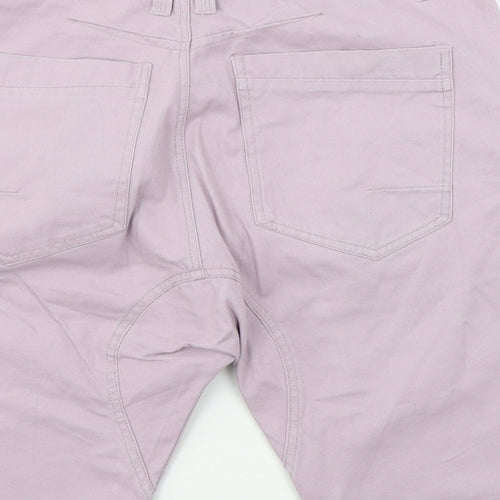 D-Struct Womens Purple  Denim Chino Shorts Size 34 in