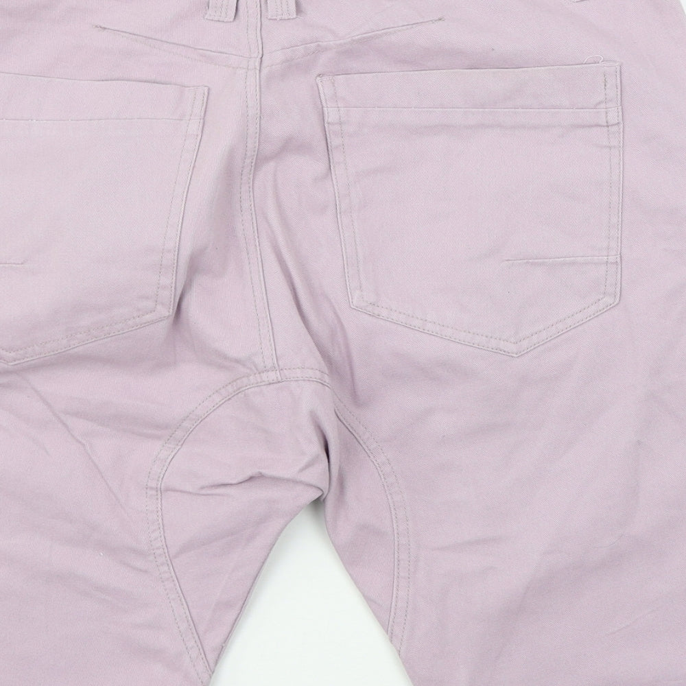 D-Struct Womens Purple  Denim Chino Shorts Size 34 in