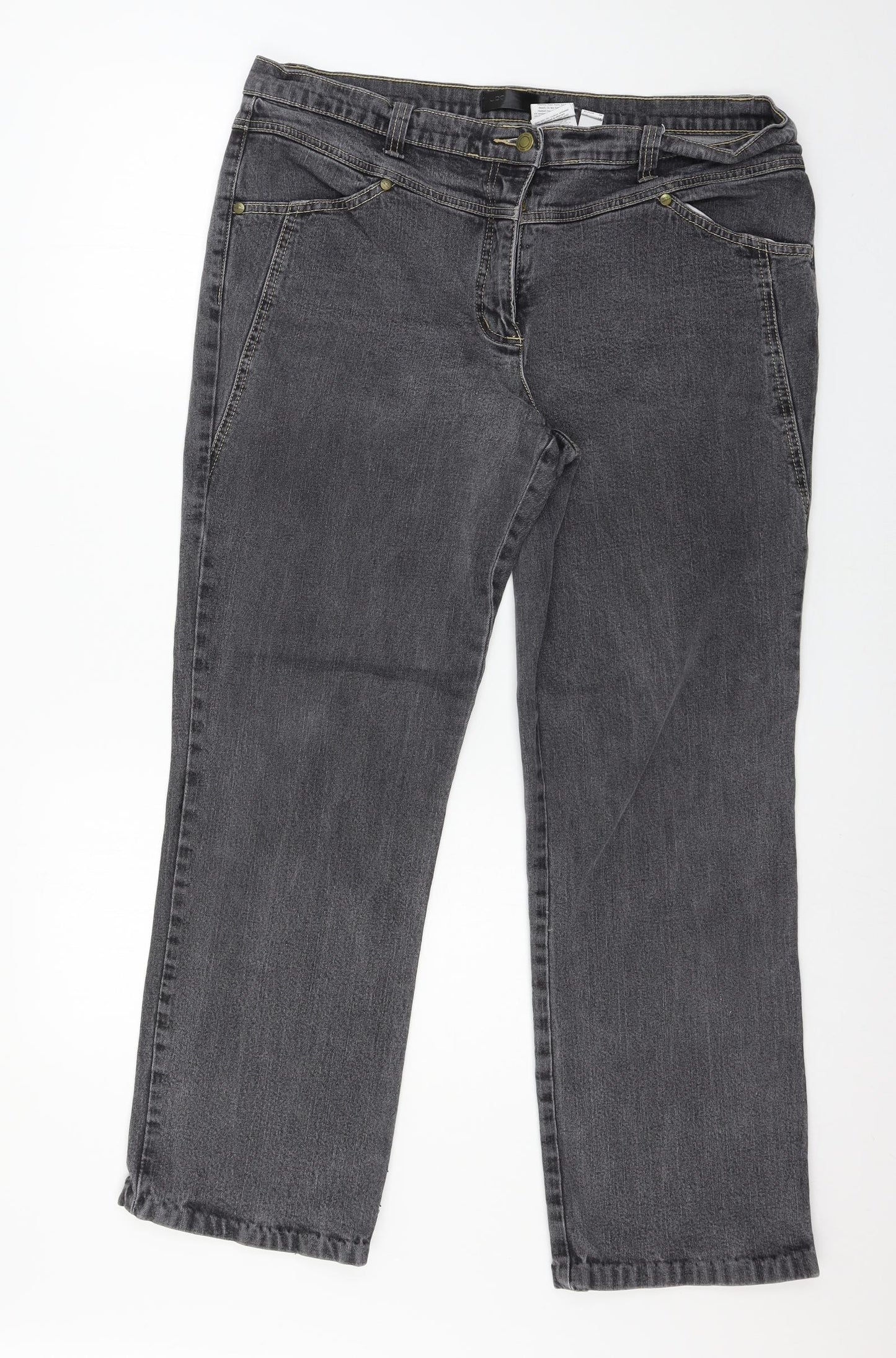 EDC Mens Grey  Denim Straight Jeans Size 20 L29 in
