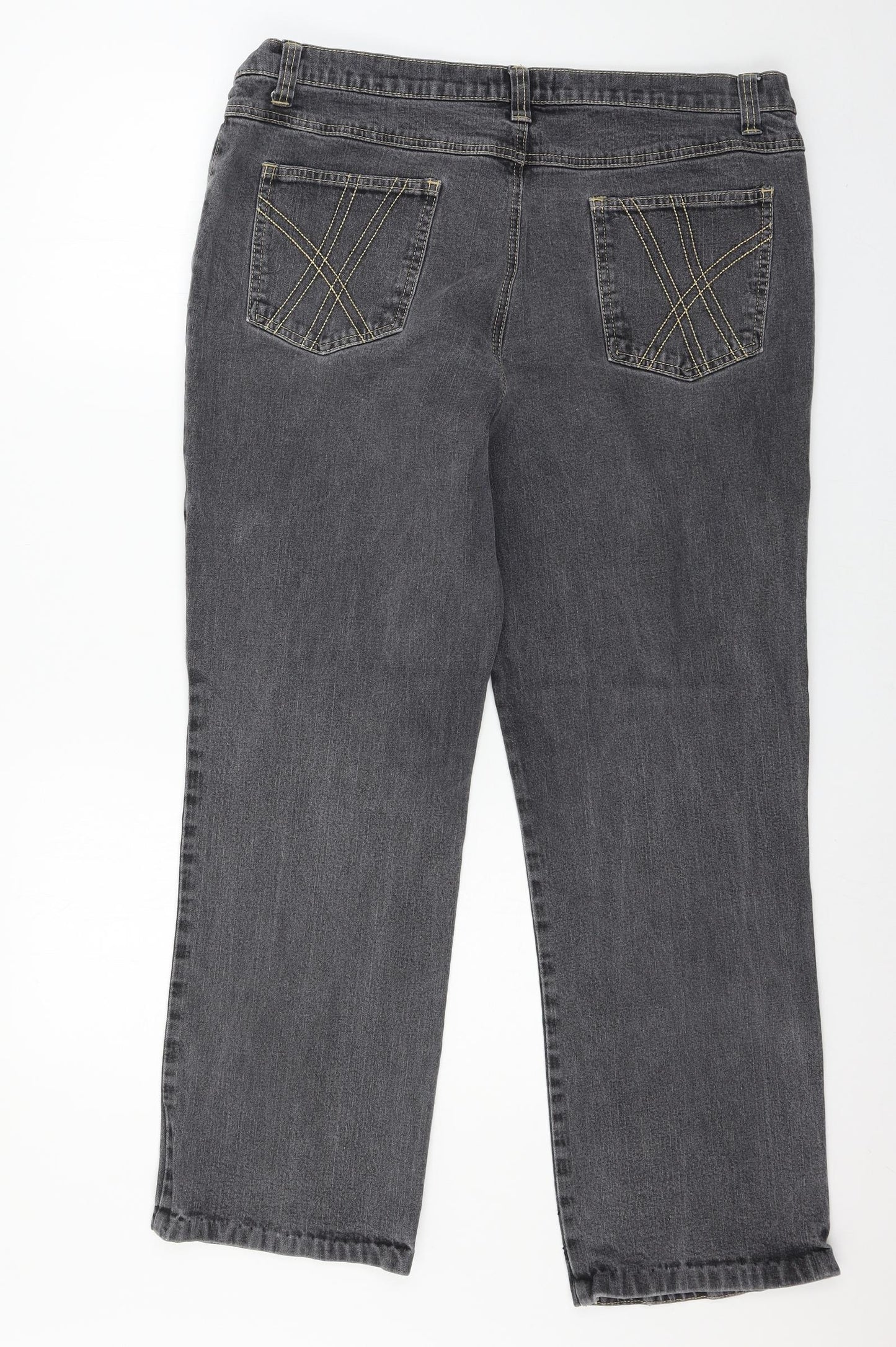 EDC Mens Grey  Denim Straight Jeans Size 20 L29 in