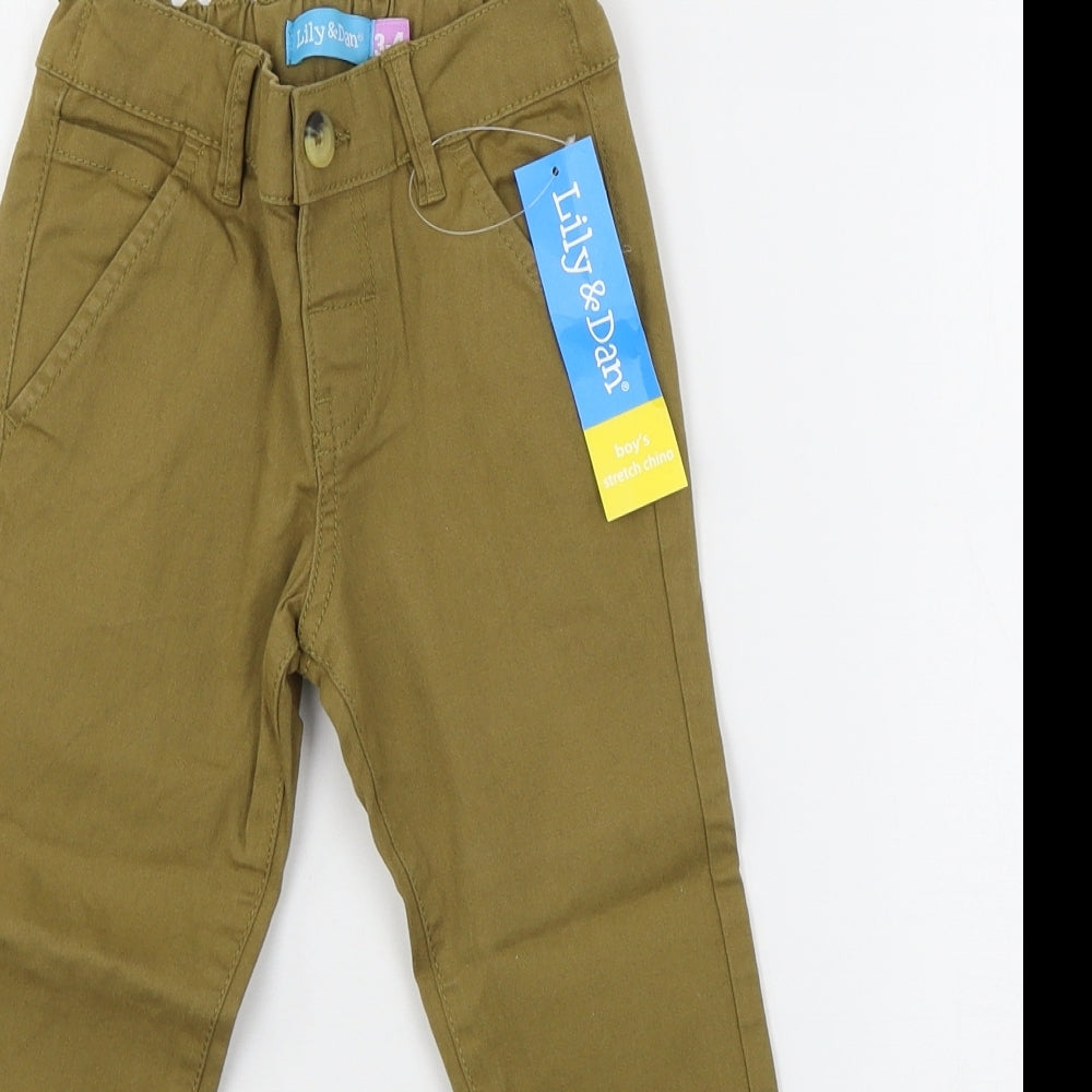 Lily & Dan Boys Brown  Denim Skinny Jeans Size 3-4 Years