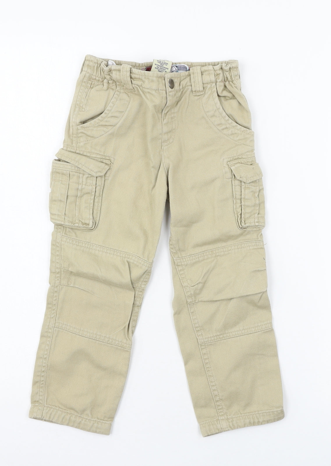 AMX Boys Beige   Cargo Trousers Size 3-4 Years