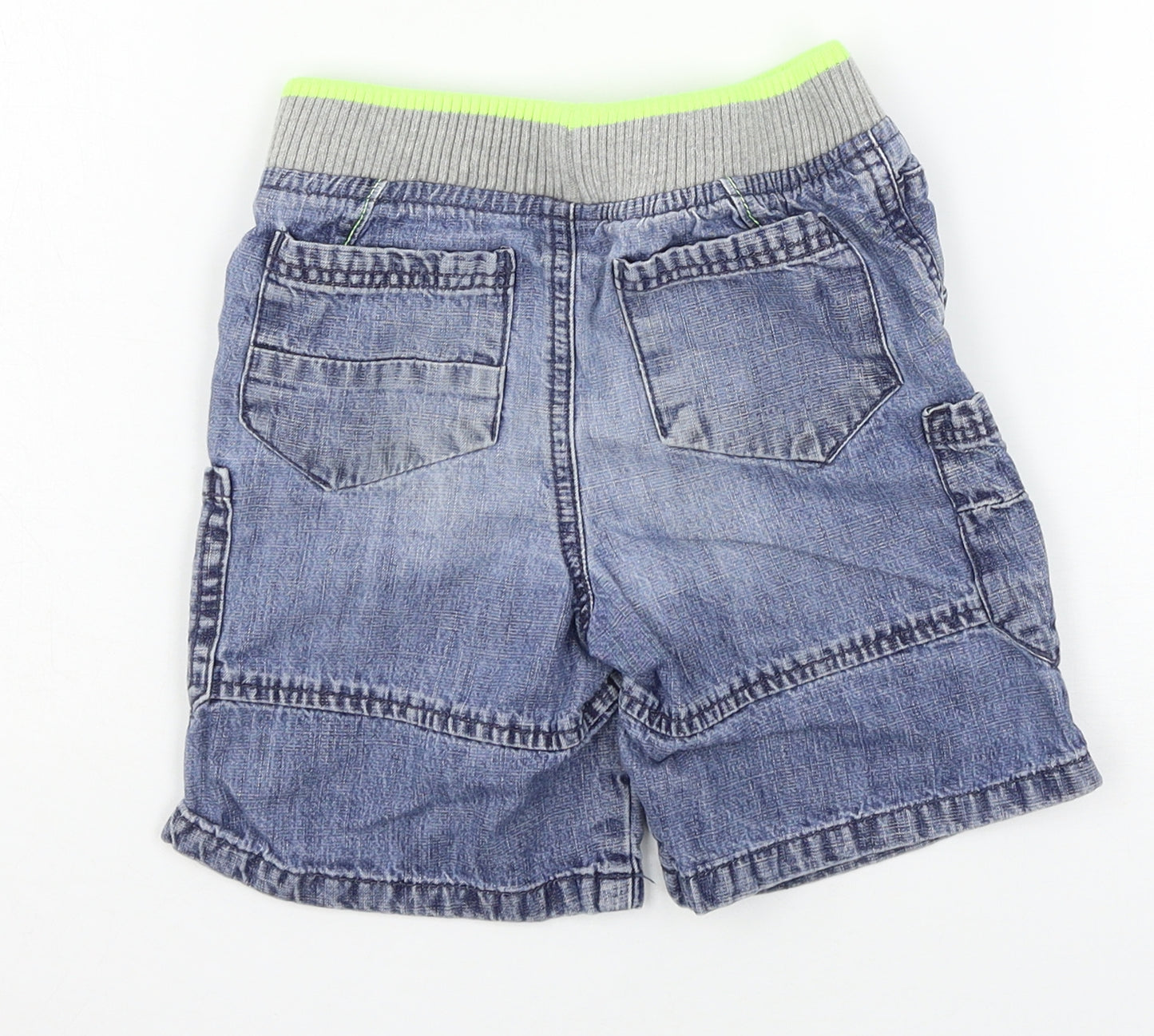 George Boys Blue  Denim Cargo Shorts Size 4-5 Years
