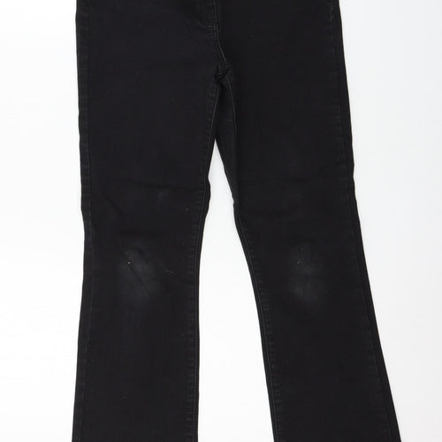 Preworn Womens Black  Denim Straight Jeans Size 10 L28 in