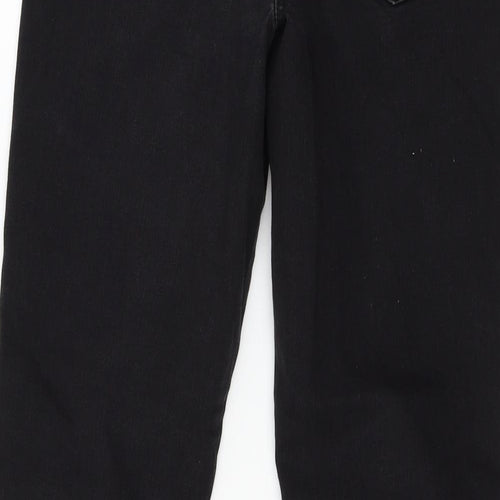 Preworn Womens Black  Denim Straight Jeans Size 10 L28 in