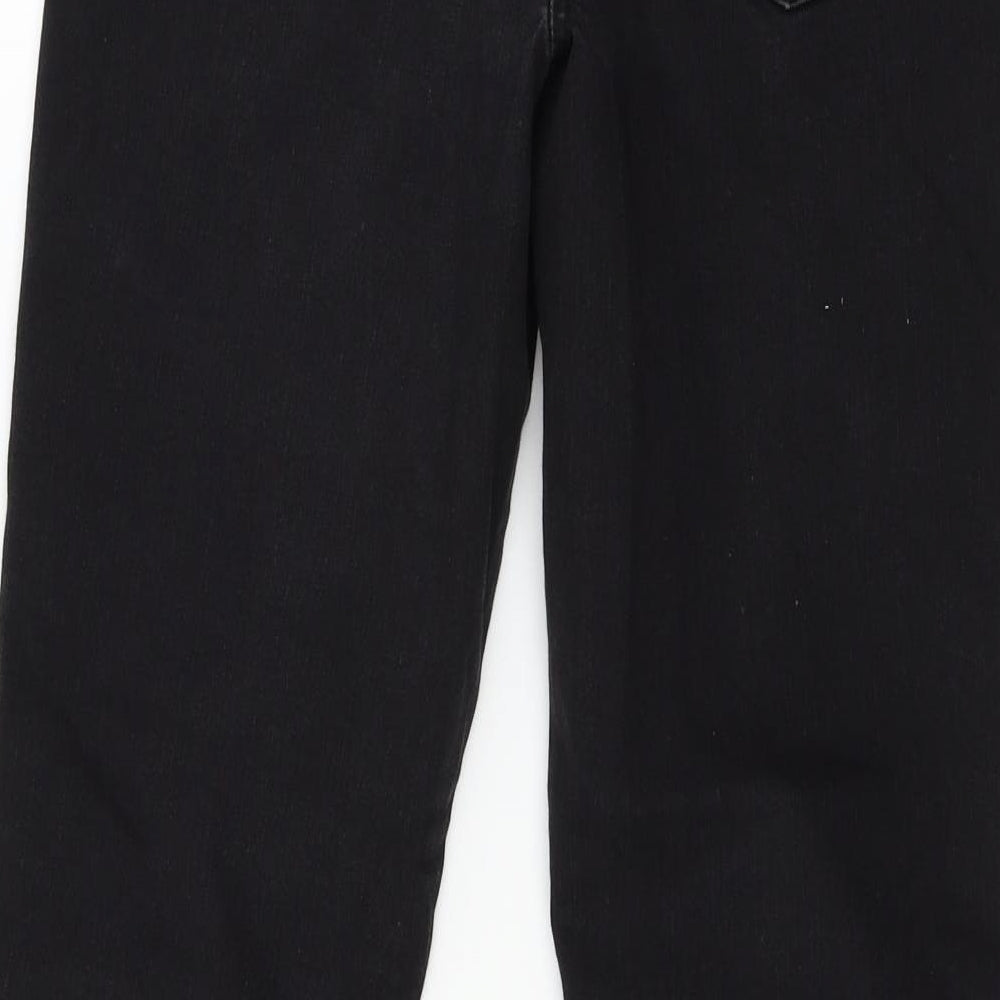 Preworn Womens Black  Denim Straight Jeans Size 10 L28 in