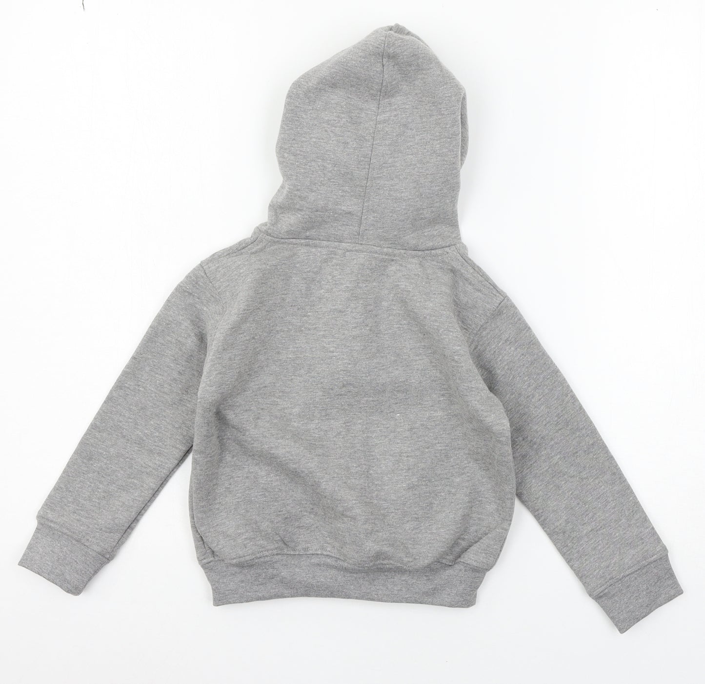Preworn Boys Grey  Jersey Full Zip Hoodie Size 2-3 Years