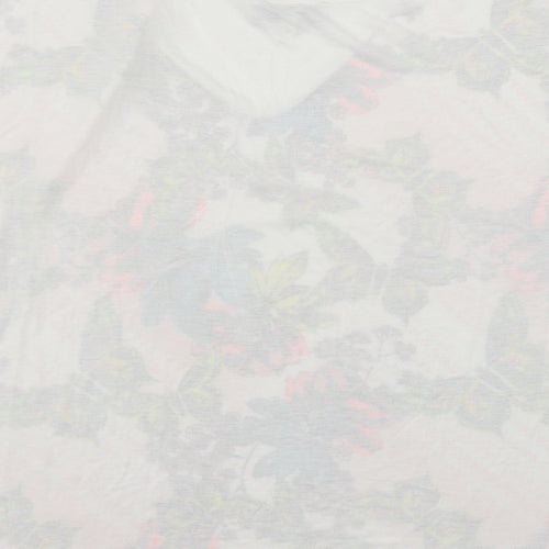 NEXT Womens White Floral Jersey Basic T-Shirt Size 14
