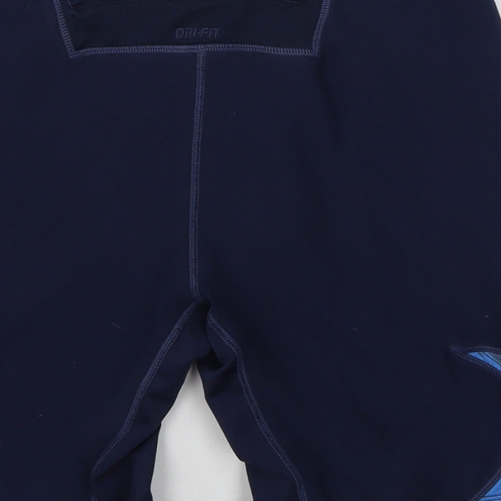 Nike Womens Blue   Compression Shorts Size 30 in