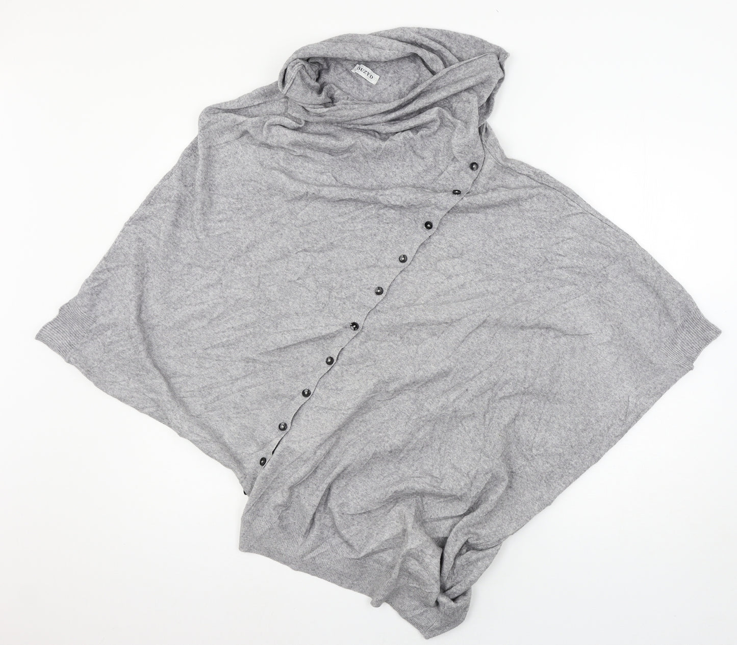 Suzy D Womens Grey  Knit Pullover Jumper Size S