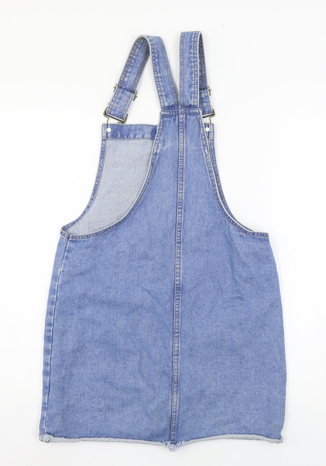 Denim & Co. Womens Blue  Denim Pinafore/Dungaree Dress  Size 8