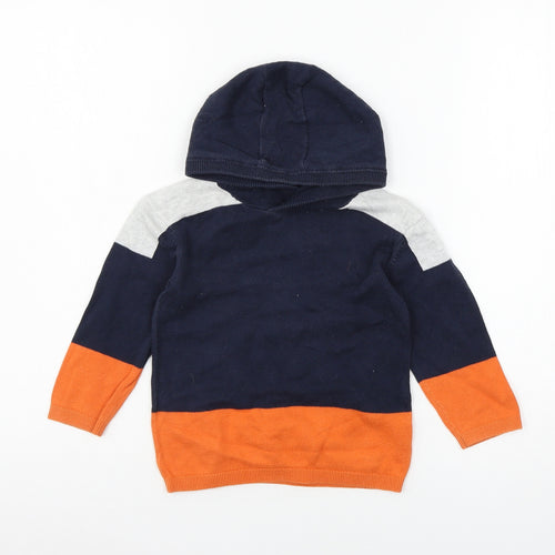 NEXT Boys Blue  Knit Pullover Hoodie Size 3 Years