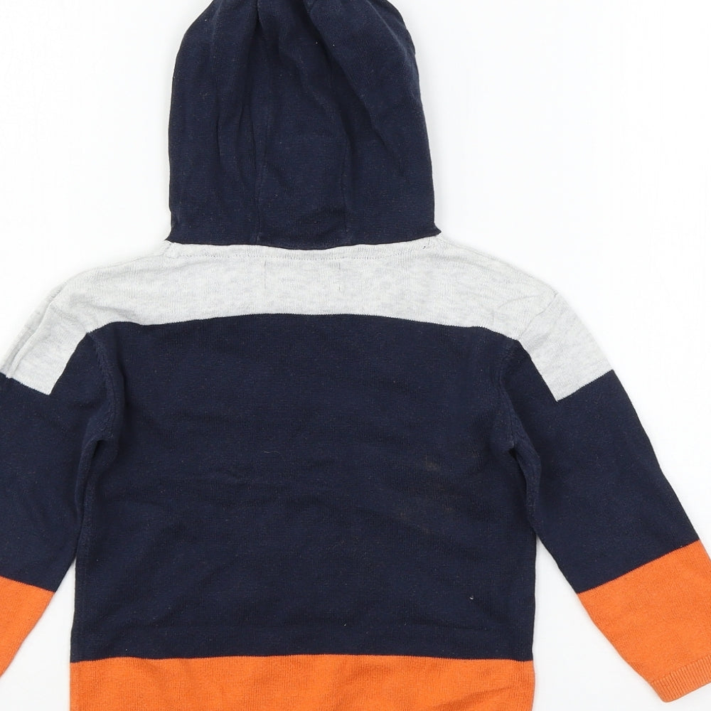 NEXT Boys Blue  Knit Pullover Hoodie Size 3 Years