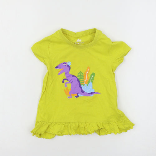 Lupilu Baby Yellow  Jersey Basic T-Shirt Size 18-24 Months  - Dinosaur