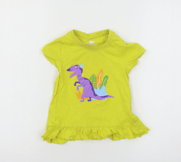 Lupilu Baby Yellow Jersey Basic T-Shirt Size 18-24 Months - Dinosaur