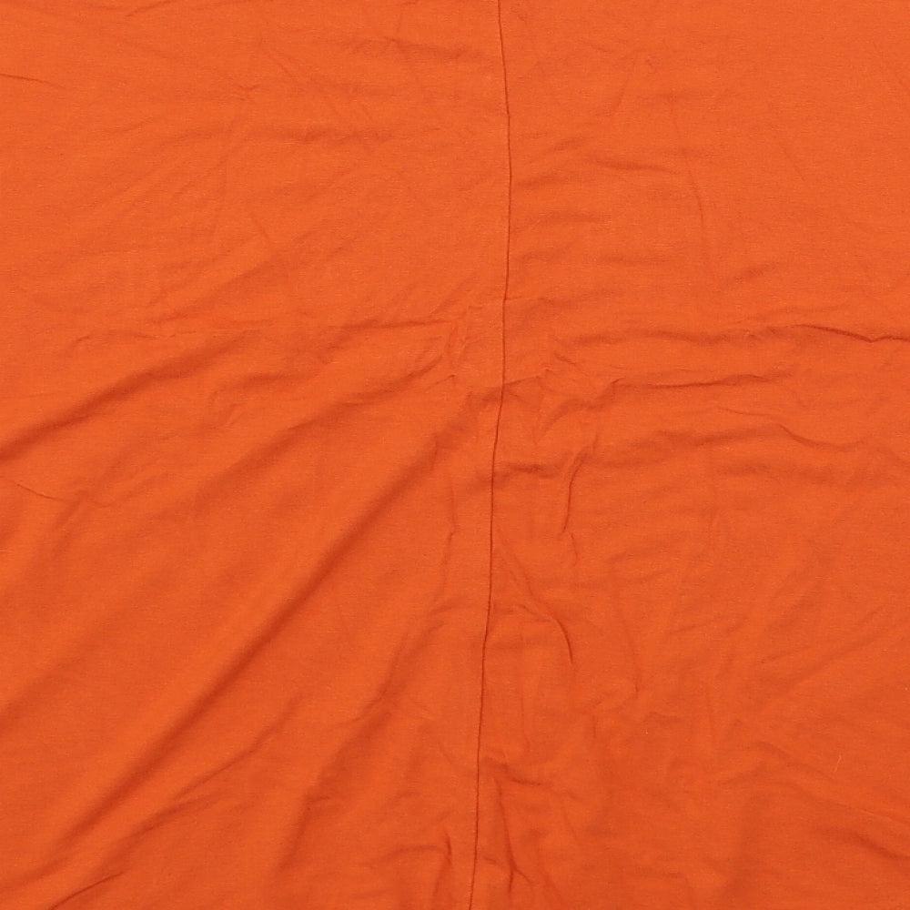Select Womens Orange  Jersey Basic T-Shirt Size 14