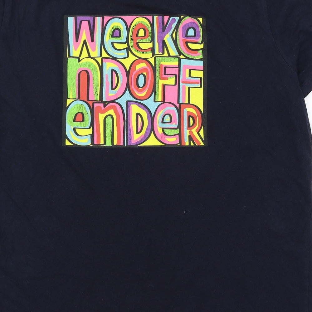 Weekend Offender Mens Blue  Jersey  T-Shirt Size L