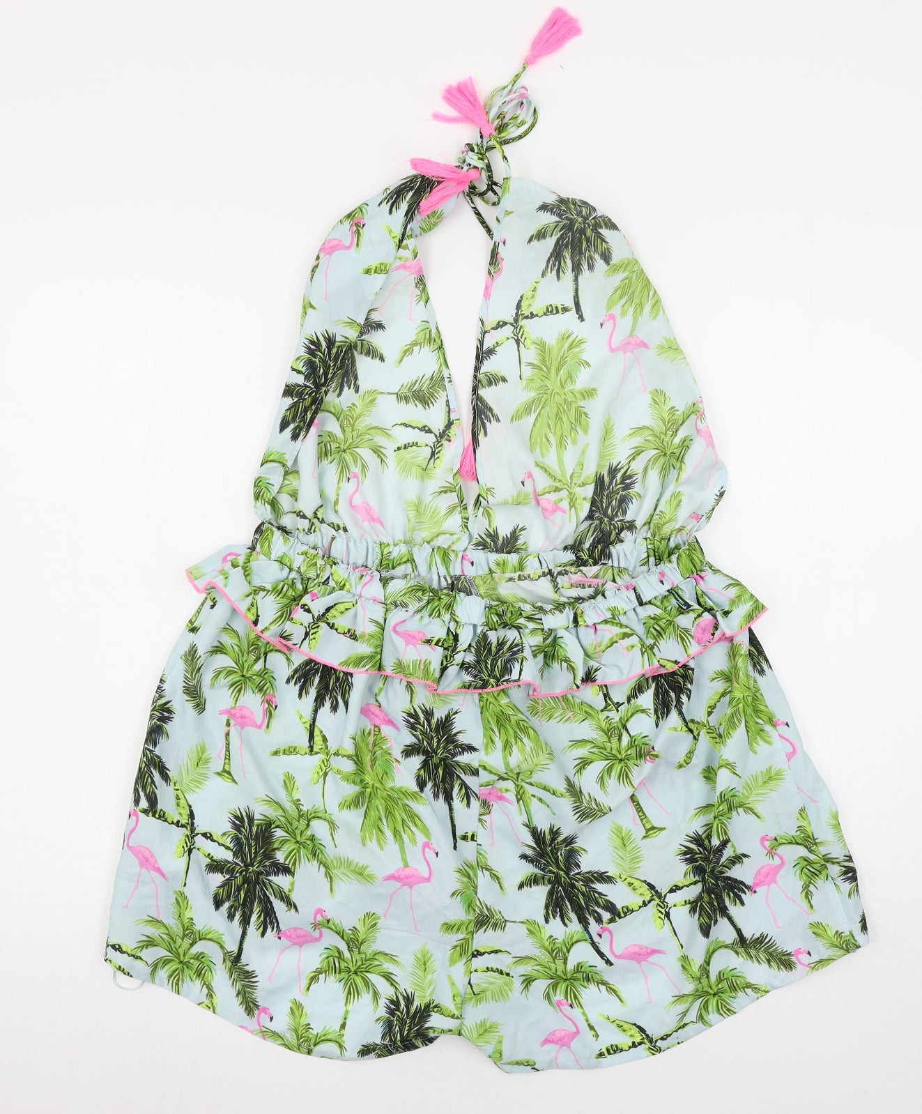 Primark Womens Blue Geometric  Playsuit One-Piece Size L