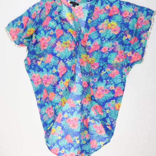 Atmosphere Womens Multicoloured Geometric Chiffon Jacket  Size L