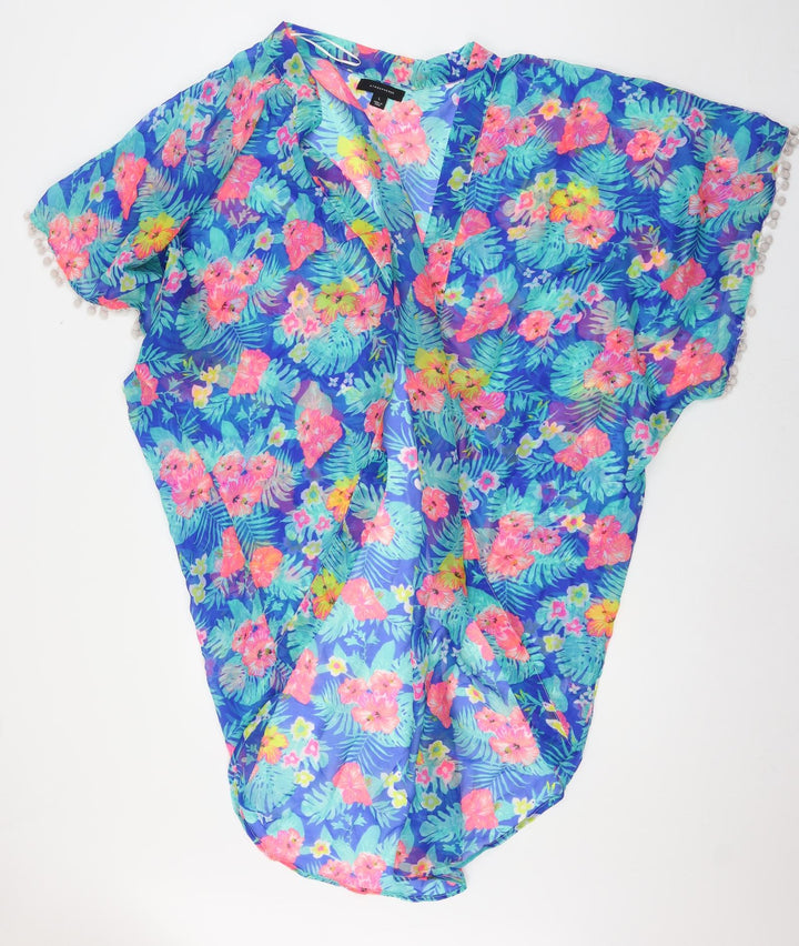 Atmosphere Womens Multicoloured Geometric Chiffon Jacket  Size L