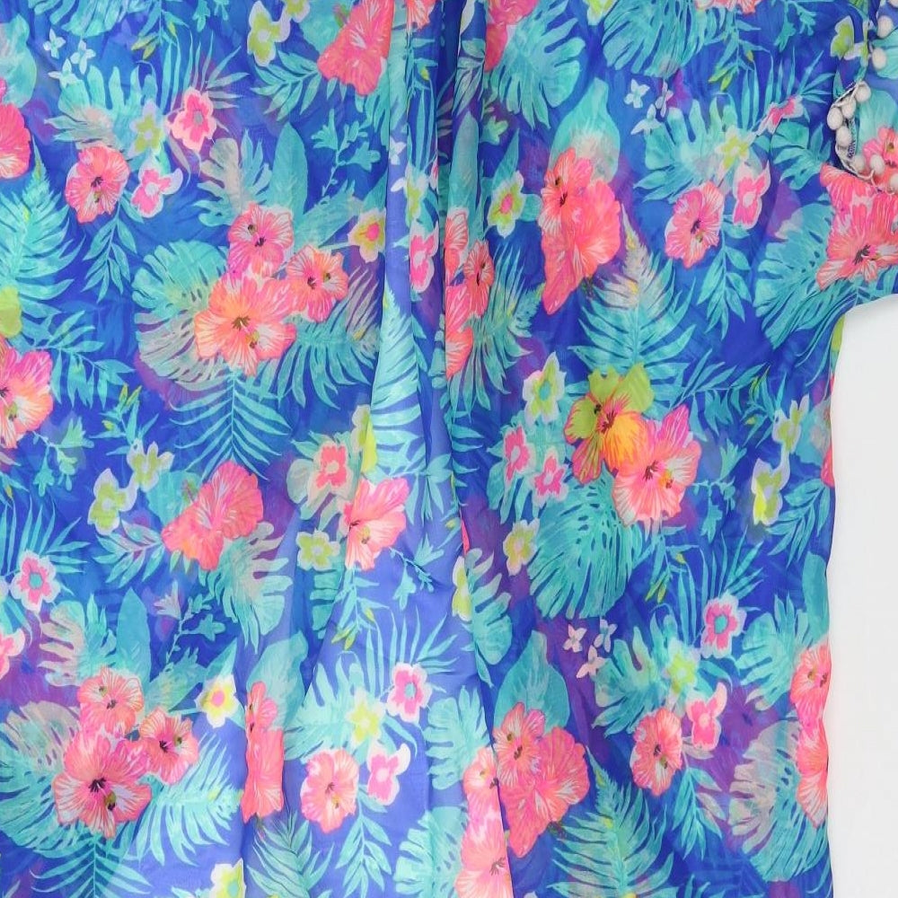 Atmosphere Womens Multicoloured Geometric Chiffon Jacket  Size L