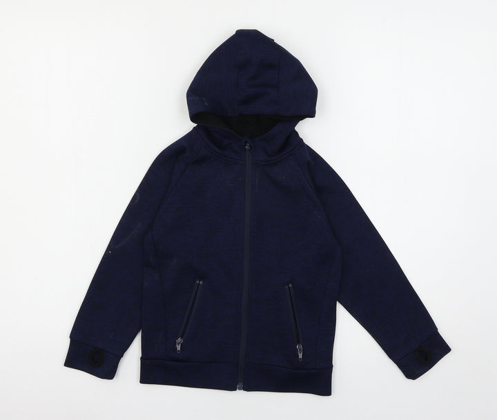Urban Rascals Boys Blue  Jersey Full Zip Hoodie Size 5-6 Years