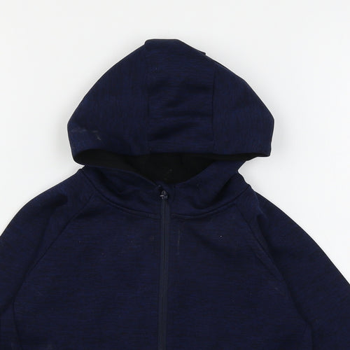 Urban Rascals Boys Blue  Jersey Full Zip Hoodie Size 5-6 Years