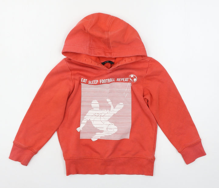 George Girls Red  Jersey Pullover Hoodie Size 5-6 Years  - Football