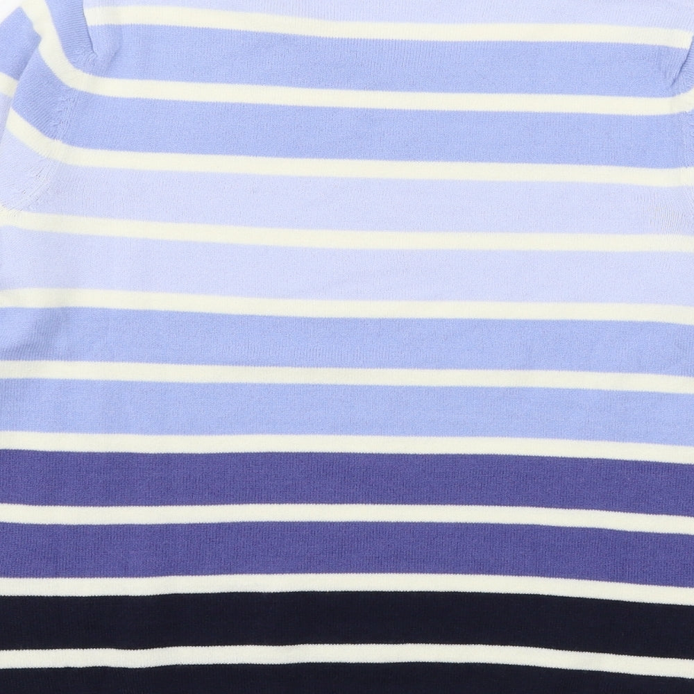 Marks and Spencer Womens Blue Striped Knit Pullover Jumper Size 6