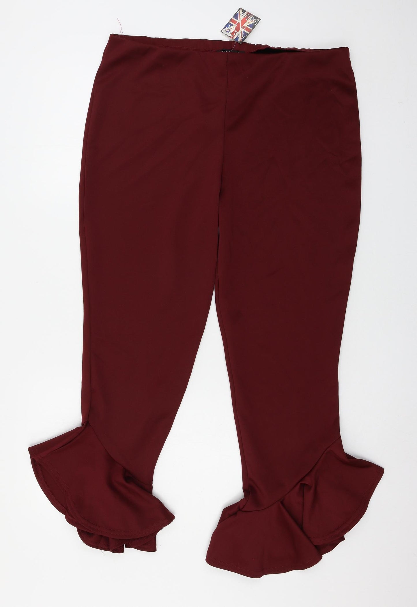 Select Womens Red  Jersey Trousers  Size 18 L25 in