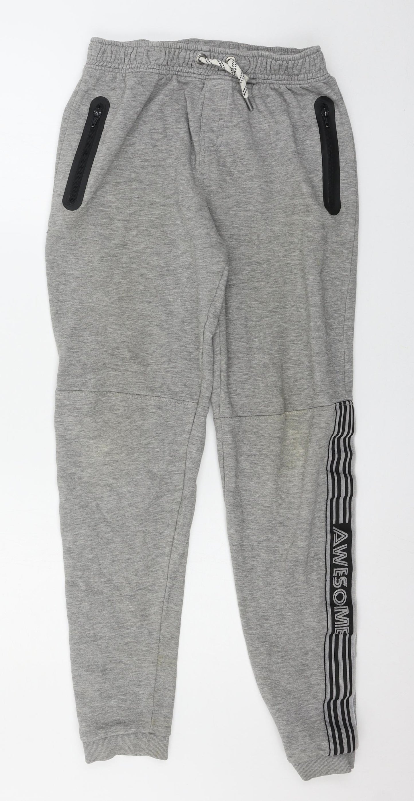 TU Boys Grey  Jersey Jogger Trousers Size 14 Years