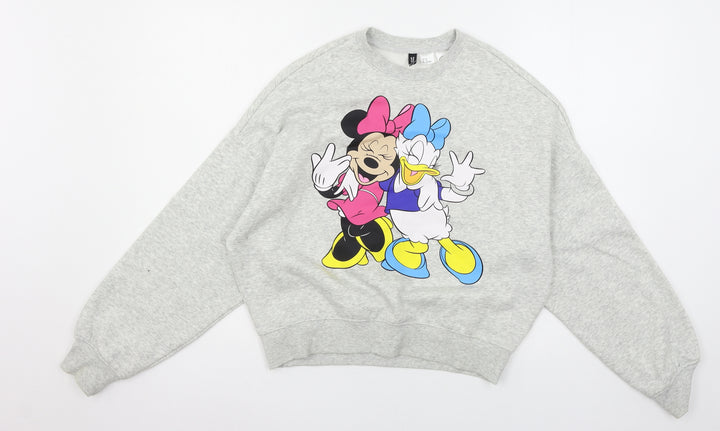 Divided by H&M Womens Grey  Jersey Pullover Sweatshirt Size XS  - Minnie Mouse