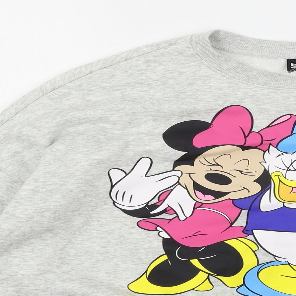 Divided by H&M Womens Grey  Jersey Pullover Sweatshirt Size XS  - Minnie Mouse