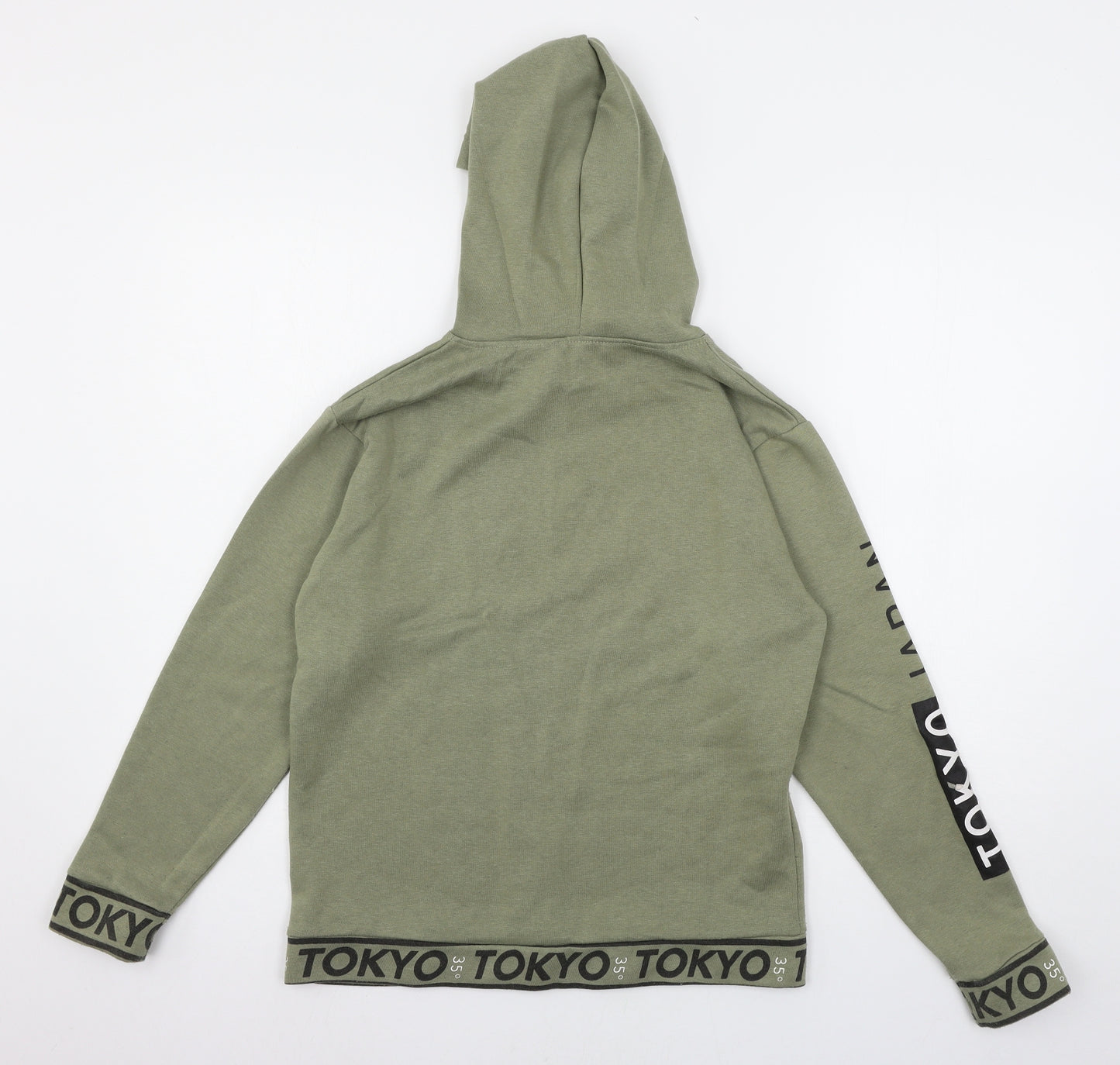 New Look Boys Green  Jersey Pullover Hoodie Size 12-13 Years