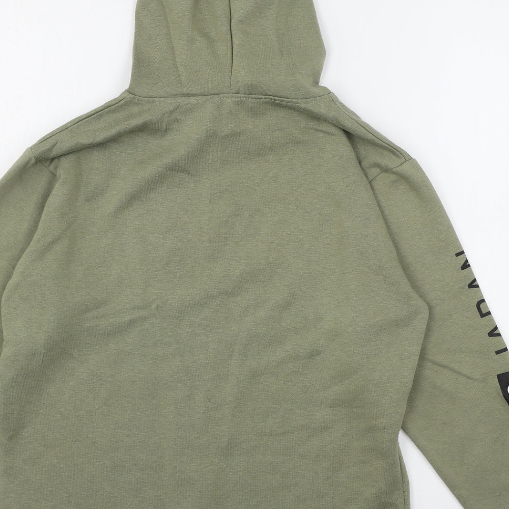 New Look Boys Green  Jersey Pullover Hoodie Size 12-13 Years