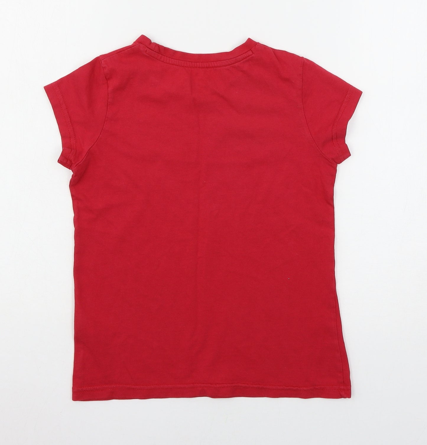 NEXT Girls Pink  Jersey Basic T-Shirt Size 8-9 Years  - Happy