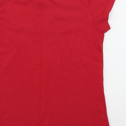 NEXT Girls Pink  Jersey Basic T-Shirt Size 8-9 Years  - Happy