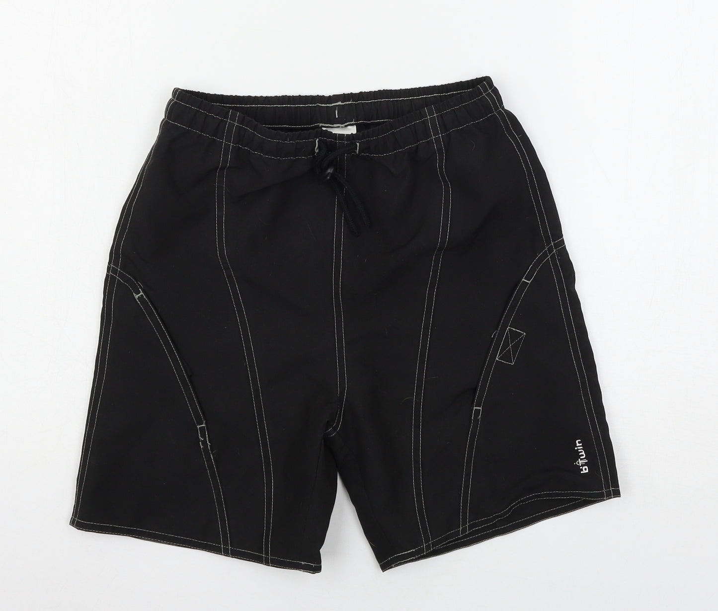 Oxylane Boys Black   Sweat Shorts Size 10 Years