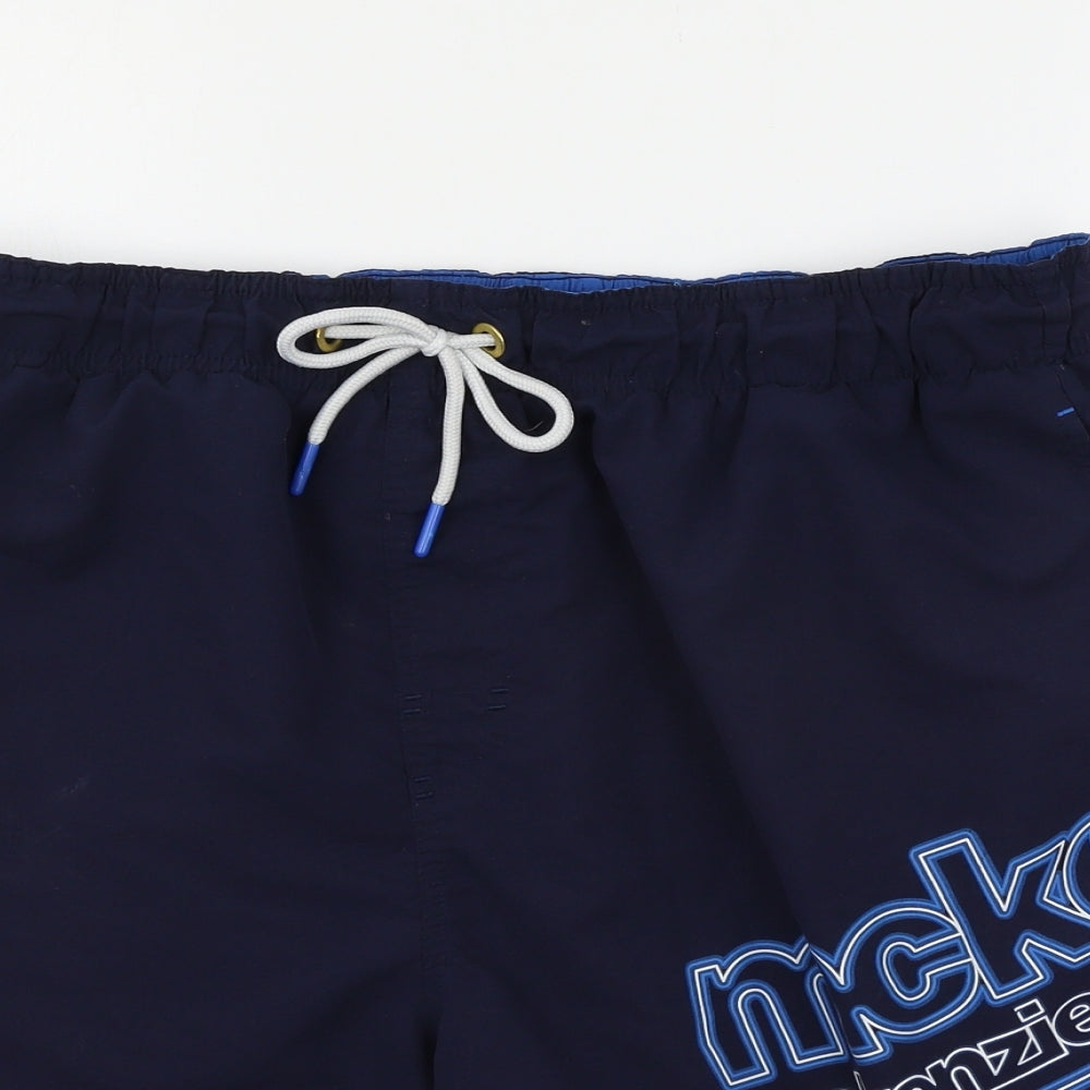 McKenzie Mens Blue Geometric  Sweat Shorts Size 2XL