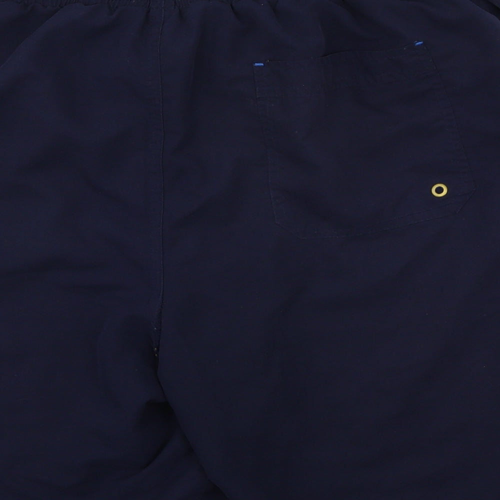 McKenzie Mens Blue Geometric  Sweat Shorts Size 2XL