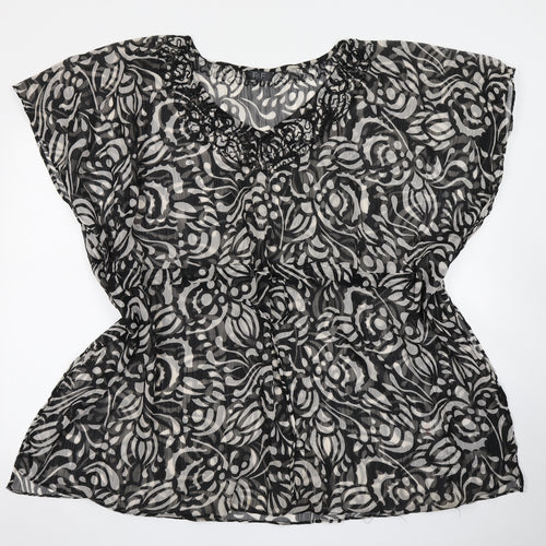F&F Womens Black Paisley  Kaftan  Size S