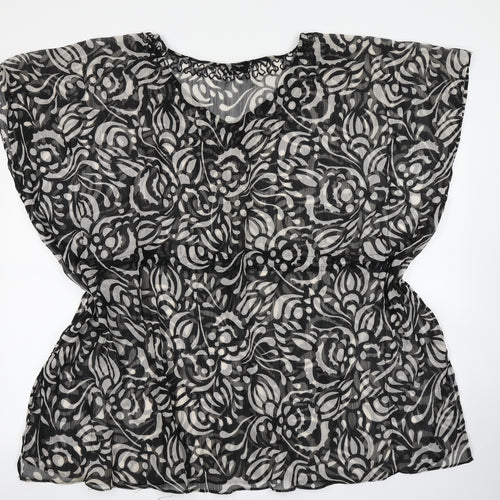 F&F Womens Black Paisley  Kaftan  Size S