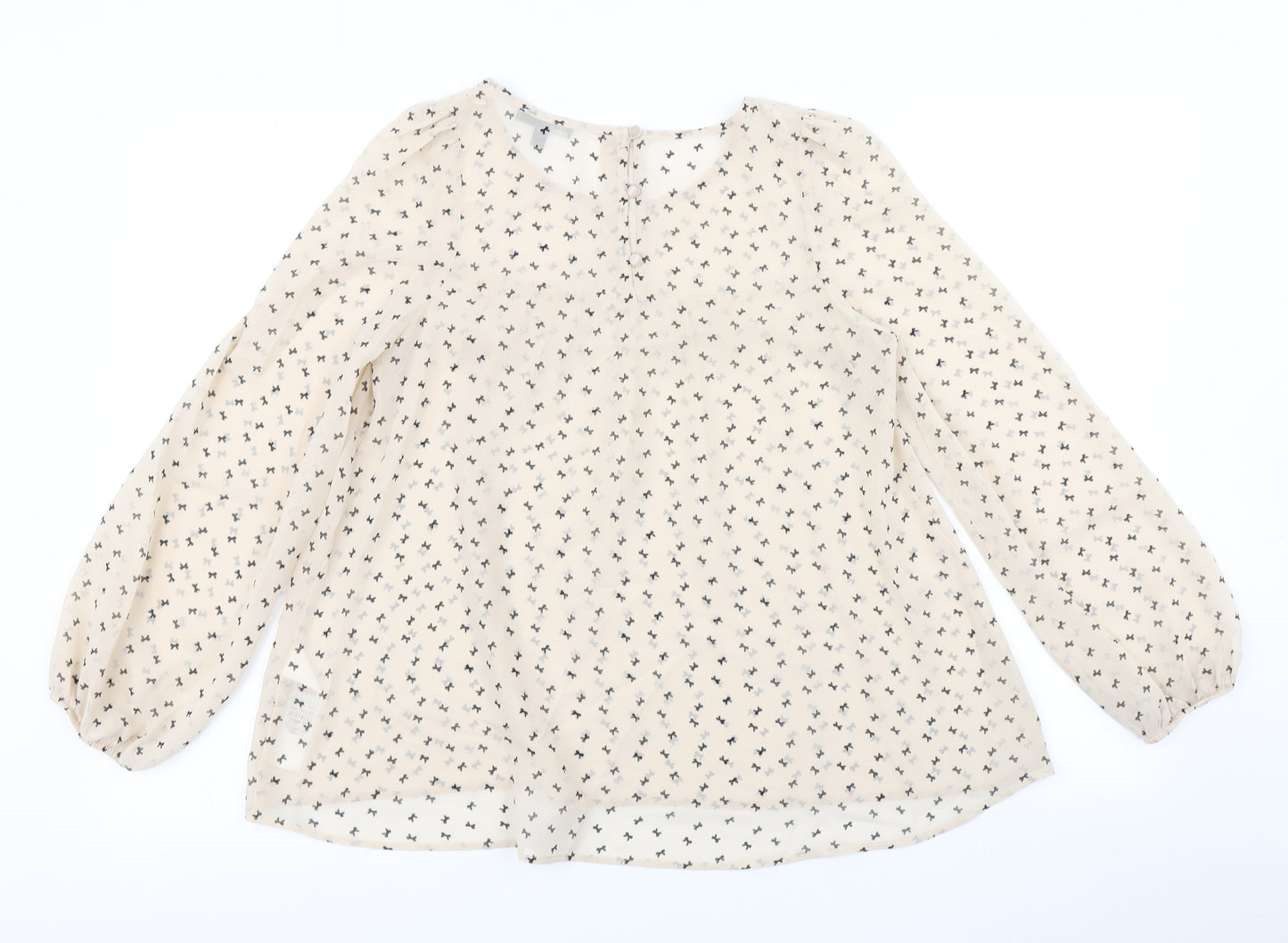 Autograph Girls Beige Polka Dot  Basic Blouse Size 11-12 Years