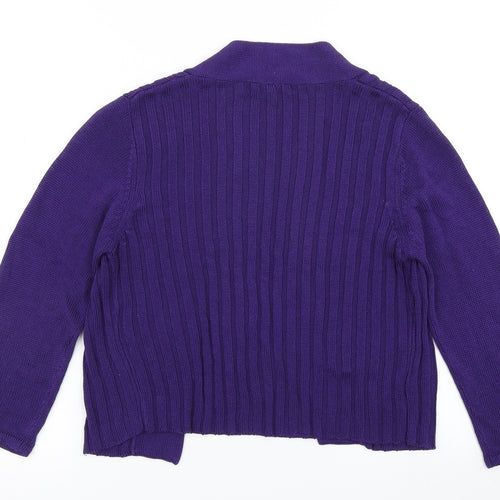 Precis Womens Purple  Knit Cardigan Jumper Size S
