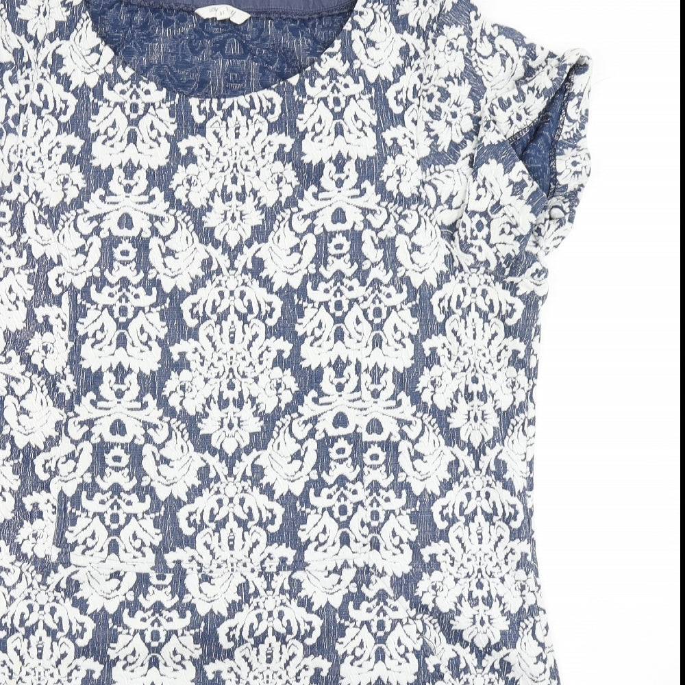 White Stuff Womens Blue Floral  A-Line  Size 18