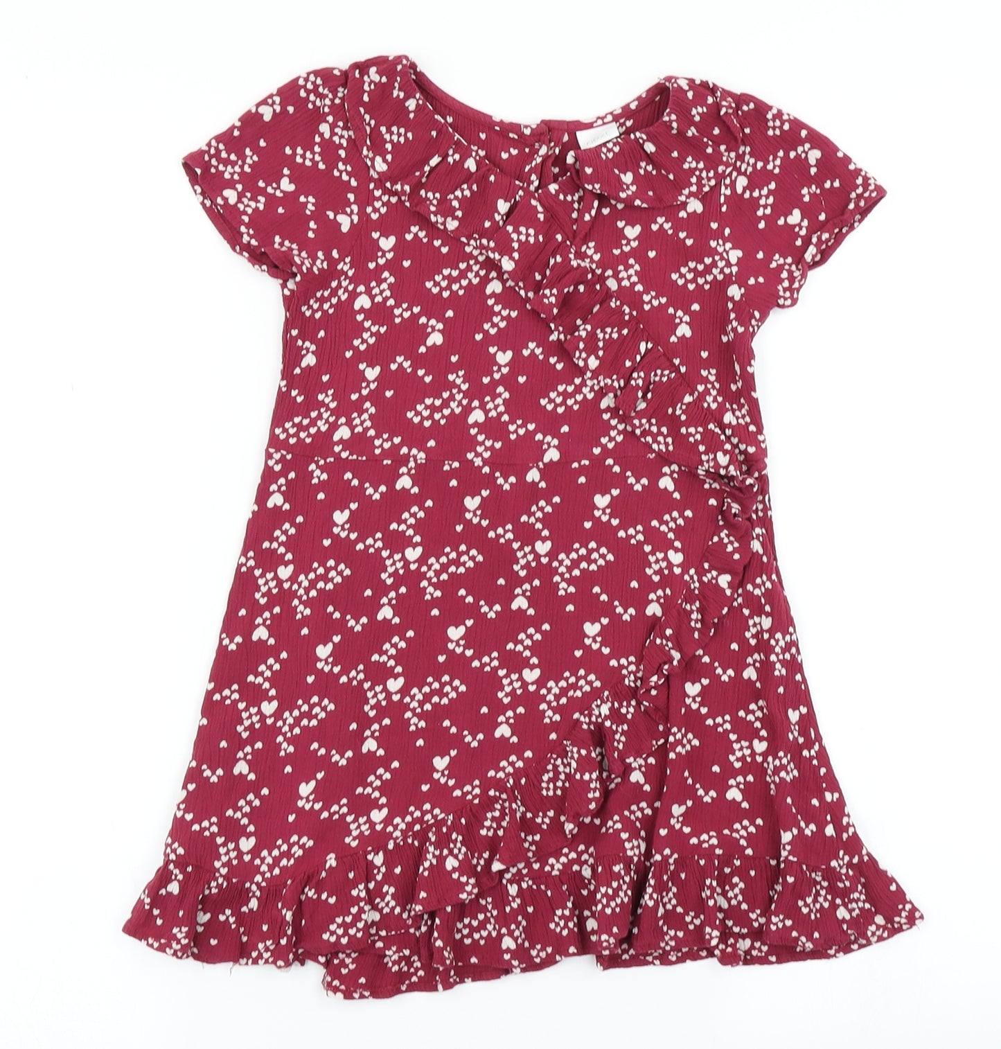 NEXT Girls Purple Spotted  Wrap Dress  Size 5 Years