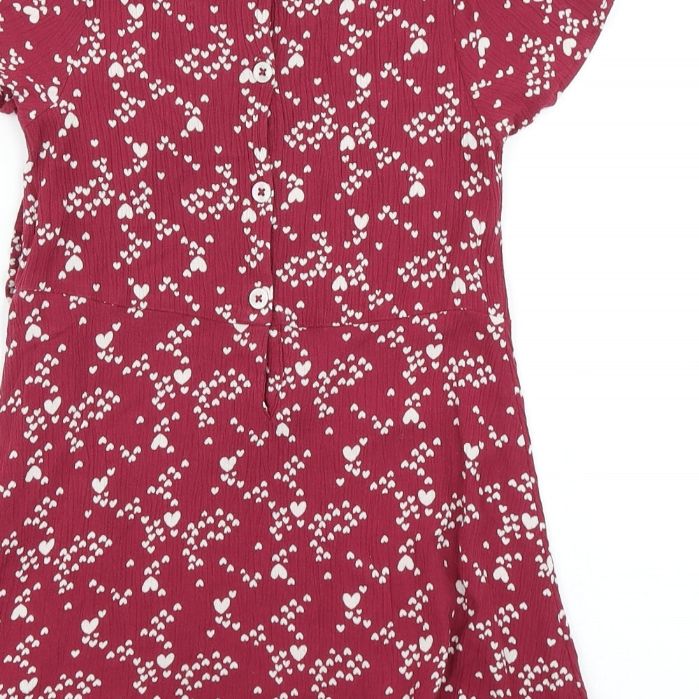 NEXT Girls Purple Spotted  Wrap Dress  Size 5 Years