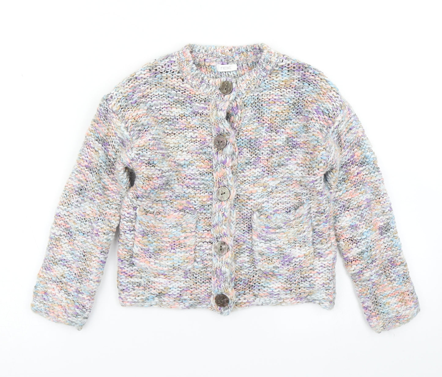 NEXT Girls Blue  Knit Cardigan Jumper Size 5-6 Years