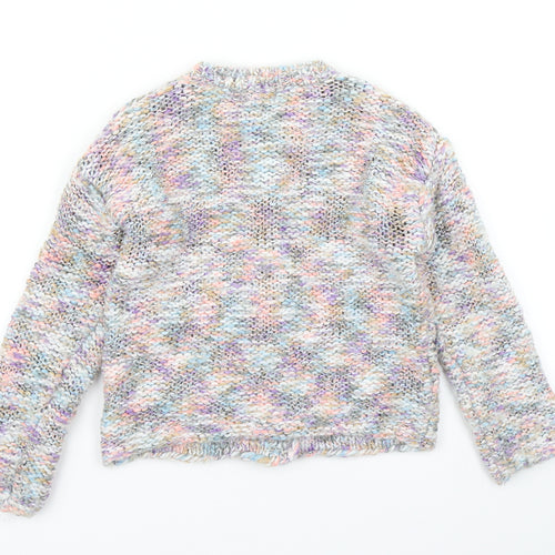 NEXT Girls Blue  Knit Cardigan Jumper Size 5-6 Years