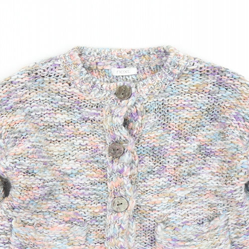 NEXT Girls Blue  Knit Cardigan Jumper Size 5-6 Years